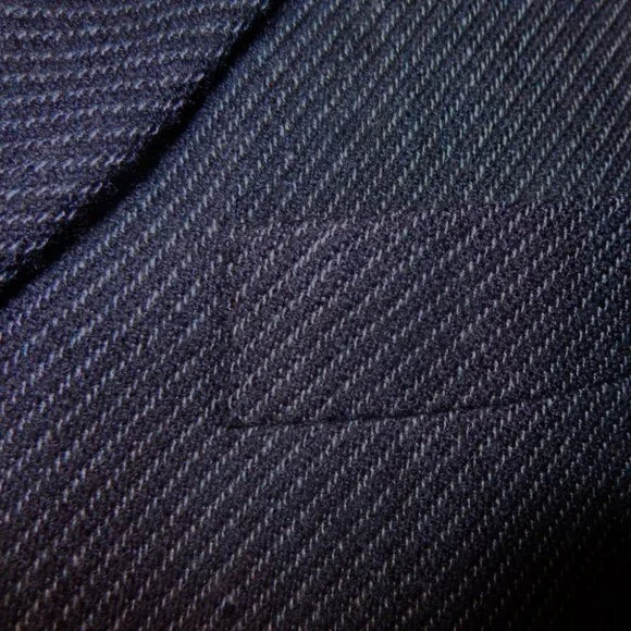 BOSS Hugo Boss Navy Gray Wool Sport Coat Blazer 40R Neiman Marcus